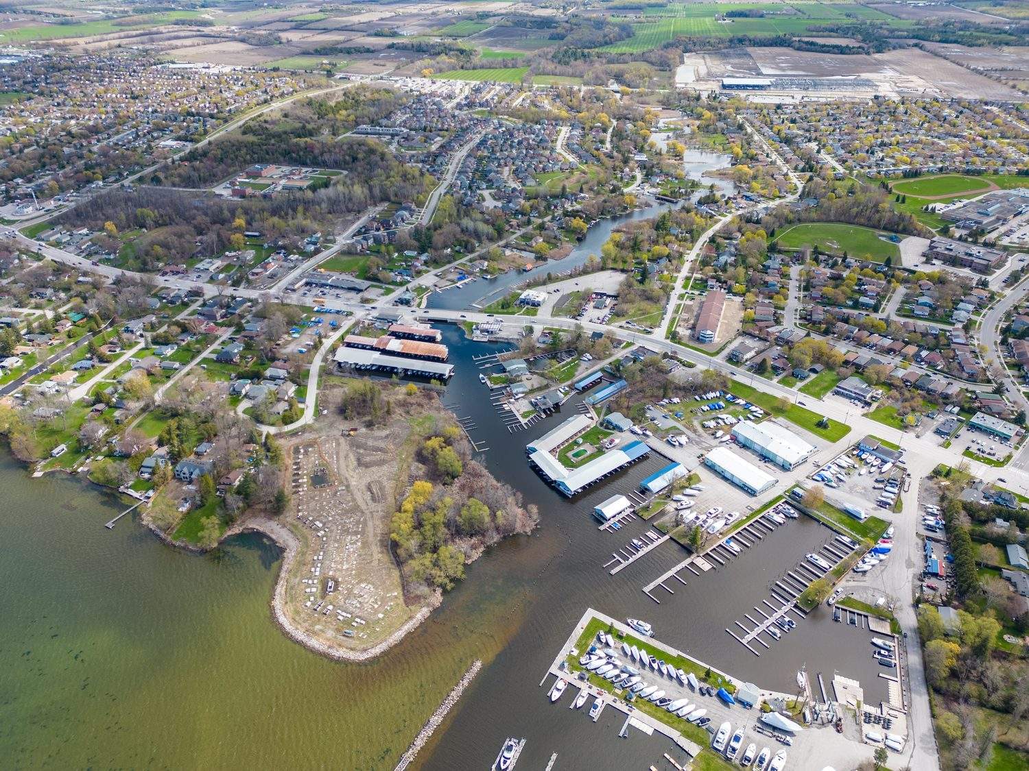 top view of Keswick, Ontario.